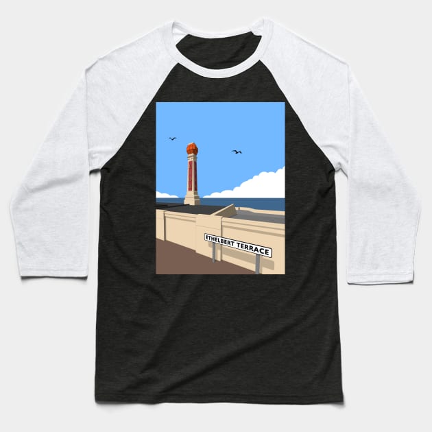 Cliftonville Lido, Margate Baseball T-Shirt by adam@adamdorman.com